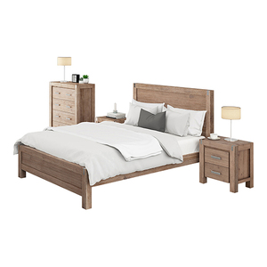 Nowra 4 Pieces Single Size Bedroom Suite Oak Colour