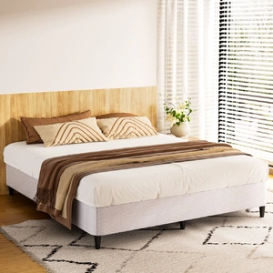 Bed Frame King Size Metal Grey