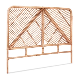 Artiss Bed Headboard Queen Bedhead Rattan - FRED Pine