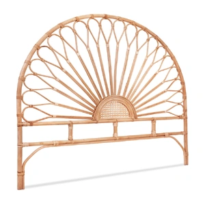 Artiss Bed Headboard Queen Bedhead Rattan - MARI Pine