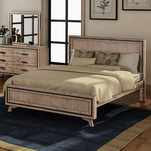 Seashore Bedframe Queen Size Silver Brush