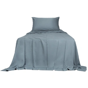  3pcs Sinigle Size 100% Bamboo Bed Sheet Set in Grey Colour Single