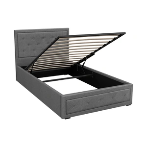 Bed Frame King Single Size Gas Lift Mattress Base with Storage Fabric