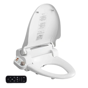 Electric Bidet Toilet Seat Cover LED Night Light Heated Seat with Remote