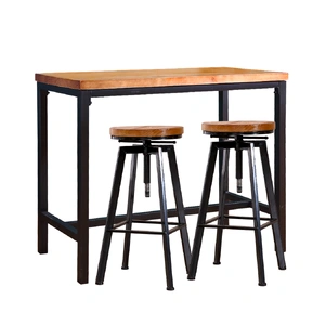  3pcs Bar Table Barstools Industrial