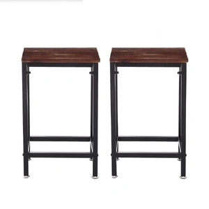  2x Industrial Bar Stools Wooden