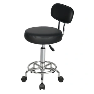 Swivel Office Chair Low Back Round Rolling Stools Height Adjustable