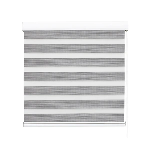  Blackout Zebra Roller Blind Curtains 210x210 Grey