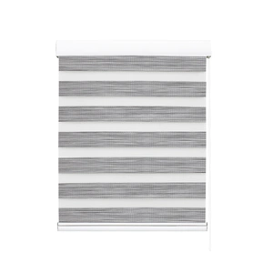  Blackout Zebra Roller Blind Curtains 90x210 Grey