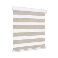 Blackout Zebra Roller Blind Curtains Double Window Sunshade 90x210 White