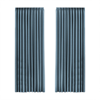  2XBlockout Curtains Chenille 132x250 Blue