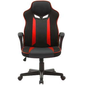 Sarantino Fayzo Racing Reclining Office Gaming Chair Black And Red Adjustable Computer Desk Seat With Adjustable Height, Breathable Mesh Back, Padded 