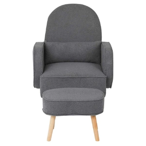 Fleece Rocking Chair with footstool