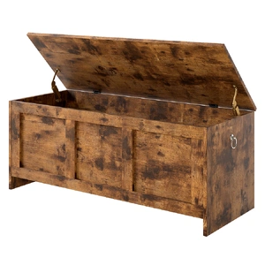 Storage Bench Rustic Wooden Storage Cabinet