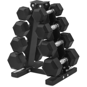 CORTEX Hex Dumbbell 56kg Set with Stand (4, 6, 8, 10kg Pairs)
