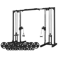 FT-11 Plate Loaded Cable Crossover Station with 115kg Olympic Tri-Grip Weight Set