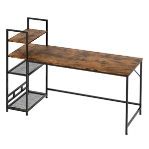 Computer Desk Study Home Table with 4-Tier Shelf