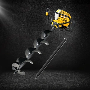 82CC Post Hole Digger 200mm Petrol Drill Auger Extension Bits