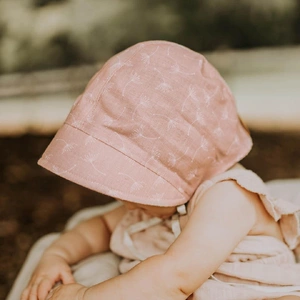 Bedhead Reversible Bonnet Hat- Frances/Flax S