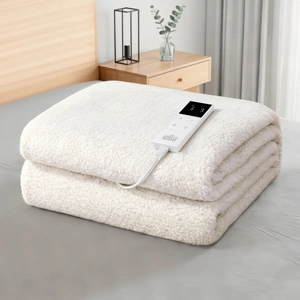 Electric Blanket LED Remote Sherpa Fleece Underlay Fully Fitted Machine Washable King Single