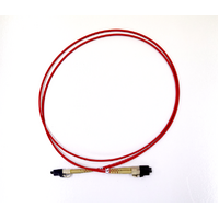 1m LC-LC OM1 Multimode Fibre Optic Cable: Red
