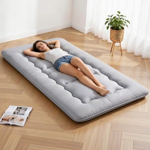 10cm Japanese Floor Mattress Foldable Futon Mattress Washable Cover Straps