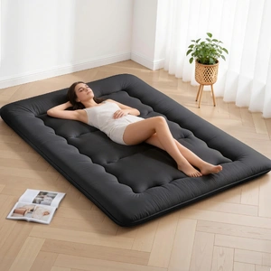 10cm Japanese Floor Mattress Foldable Futon Mattress Washable Cover Straps