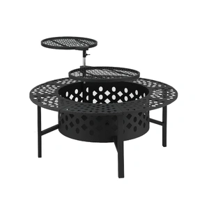 Fire Pit BBQ Charcoal Smoker Portable Mesh Pits Outdoor Camping Fireplace