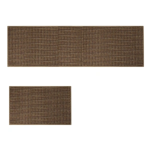 Marlow Kitchen Rug 2PCS Woven Non Slip Absorbent Brown