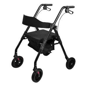 Foldable Mobility Steel Rollator Walker 136kg Max Capacity Aid Seat