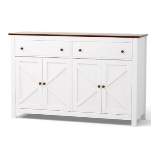 Artiss Buffet Sideboard Storage Cabinet Kitchen Cupboard 2 Drawers 140CM White