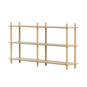 Bookshelf 3 Tiers Bookcase Display Shelves Wooden Storage Stand Rack Pine