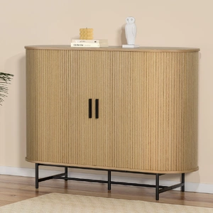 Buffet Sideboard Cupboard Cabinet Sliding Doors Pantry Storage Oak PIIA