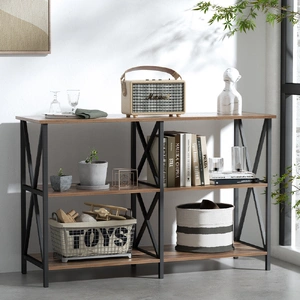Console Table 120CM 3-tier Walnut Xiah