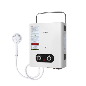 Devanti Portable Gas Water Heater 6LPM Outdoor Camping Shower White