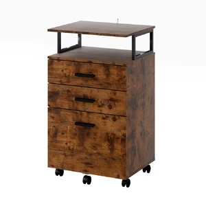 Mobile File Cabinet 3 Drawers Home Office Desk