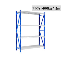 Garage Storage Steel Rack Long Span Shelving 1.5m-wide 400kg