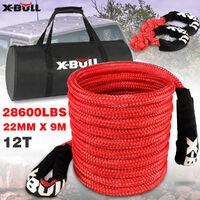 X-BULL Kinetic Rope Snatch Strap Recovery Kit Dyneema Tow Winch