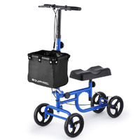 EQUIPMED Knee Walker Scooter Folding Mobility Alternative to Crutches Wheelchair.