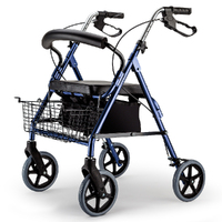 EQUIPMED Rollator Walker Walking Frame Wheels Mobility Elderly Seat 4 Seniors.