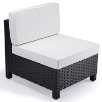 LONDON RATTAN 1pc Sofa Outdoor Furniture Setting - Steel Frame Garden Lounge.