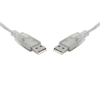 8WARE USB 2.0 Cable A to A Male to Male Transparent