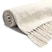 Acrylic Chenille Tassel Knitted Blanket Bed Sofa Throw Rug 150 x 200 cm