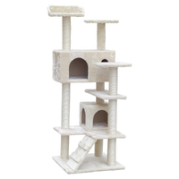 Cat Tree 134cm Trees Scratching Post Scratcher Tower Condo House Furniture Wood