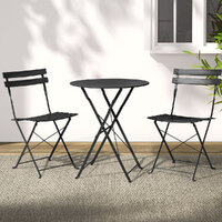 Outdoor Setting Table and Chairs Folding Patio Furniture Bistro Set