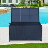 Outdoor PE Wicker Storage Box Garden 320L