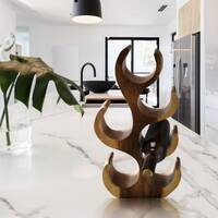 Wine Rack Carved Wood Wine Storage-Acacia Wood handcrafted
