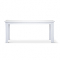 Laelia Dining Table Solid Acacia Timber Wood Coastal Furniture - White