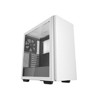 DEEPCOOL CK500 Mid-Tower Minimal Computer Case Tempered Glass, 2 x Pre-Installed Fans 140mm, Wide and Spacious For Large GPU & CPU Cooler