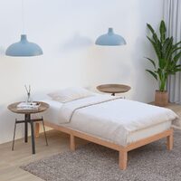 Warm Wooden Natural Bed Base Frame